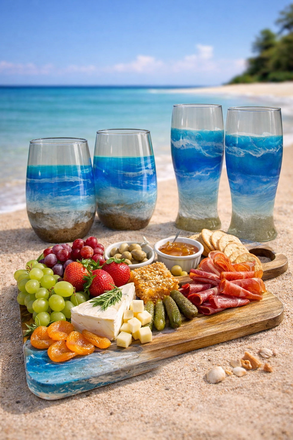 Thumbnail: Coastal Resin Beer Pint Glass - 🌊 15.5oz