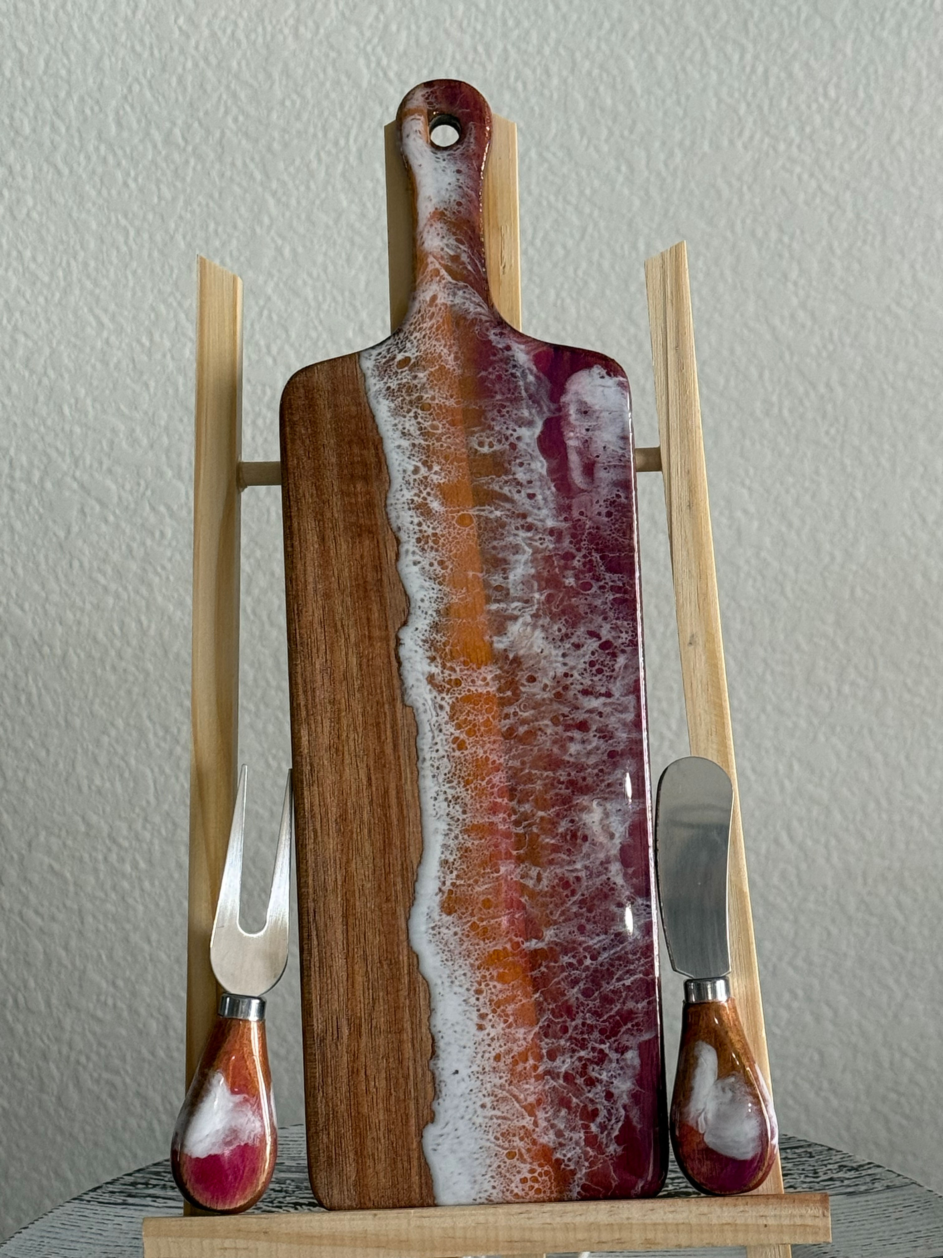 Ocean Resin Charcuterie Board Gift Set