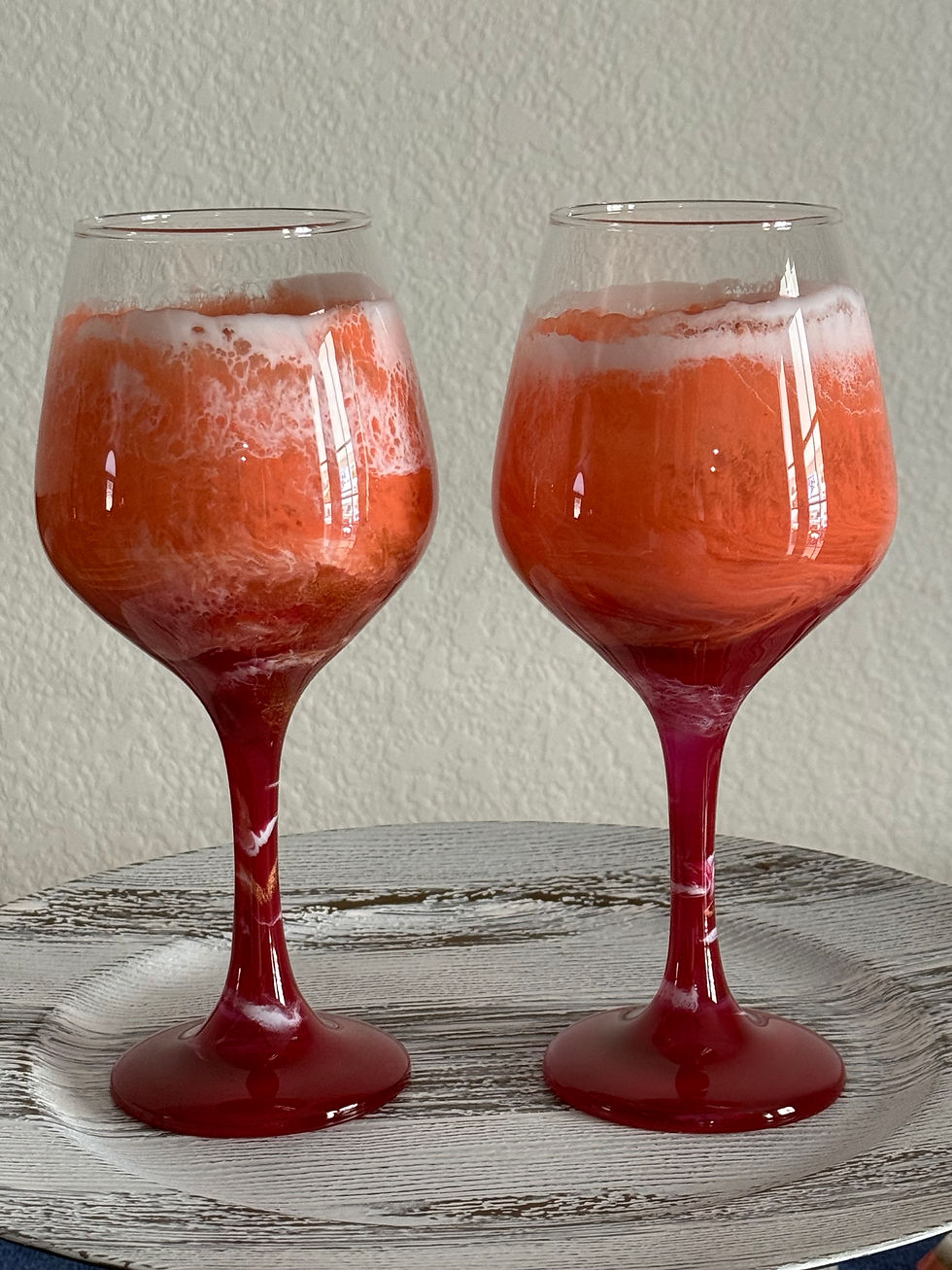 Thumbnail: Copper Sunset Stemmed Wine Glasses