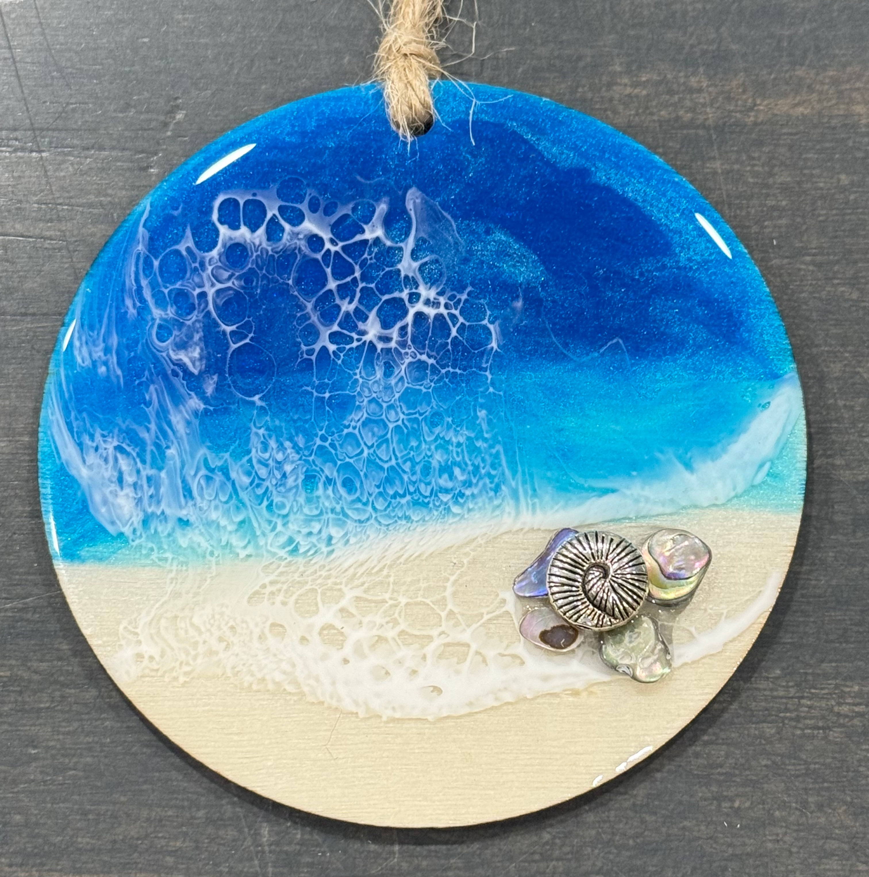 Ocean Resin Christmas Bulb Ornament