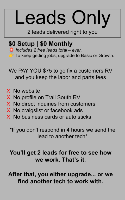 Trail South RV 2 Leads Only