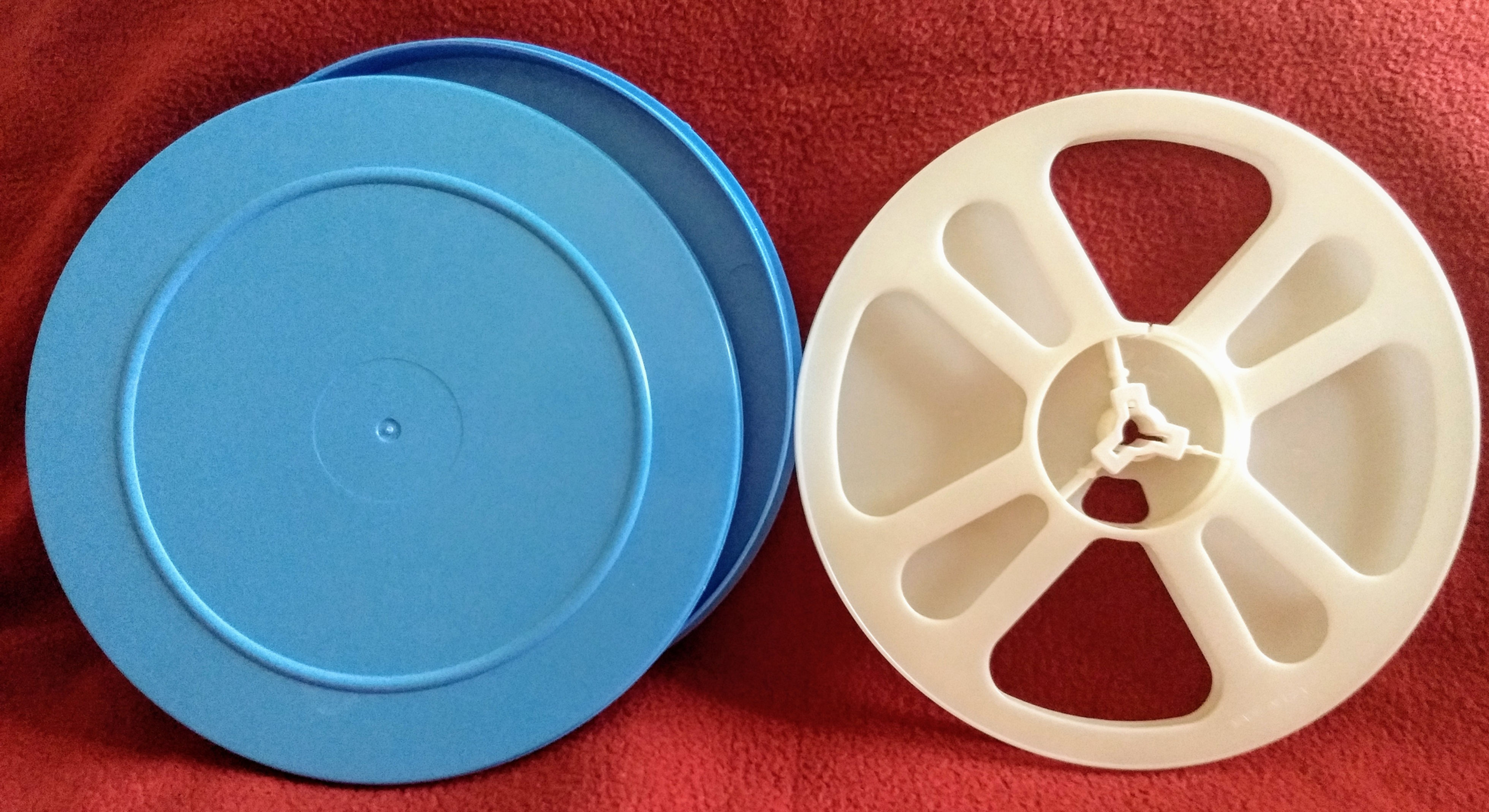 TayloReel Dual 8mm 400 ft. White Plastic Reel and Film Can Set