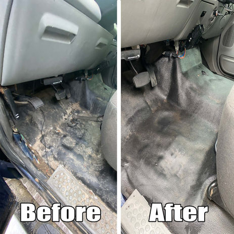 Cleaning dirty floor mats in your vehicle. Mobile detailing floor mat cleaning in Spokane County.