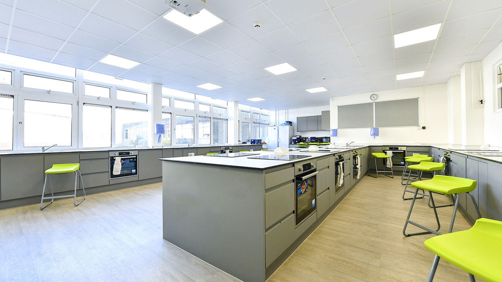 School food technology room refurbishment with updated equipment layout
