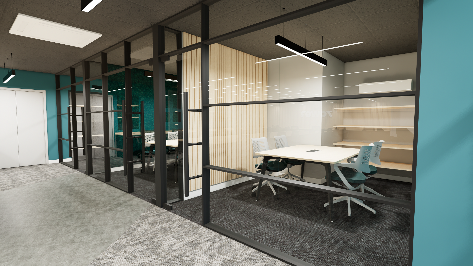 Tailored meeting booths designed for optimal space use
