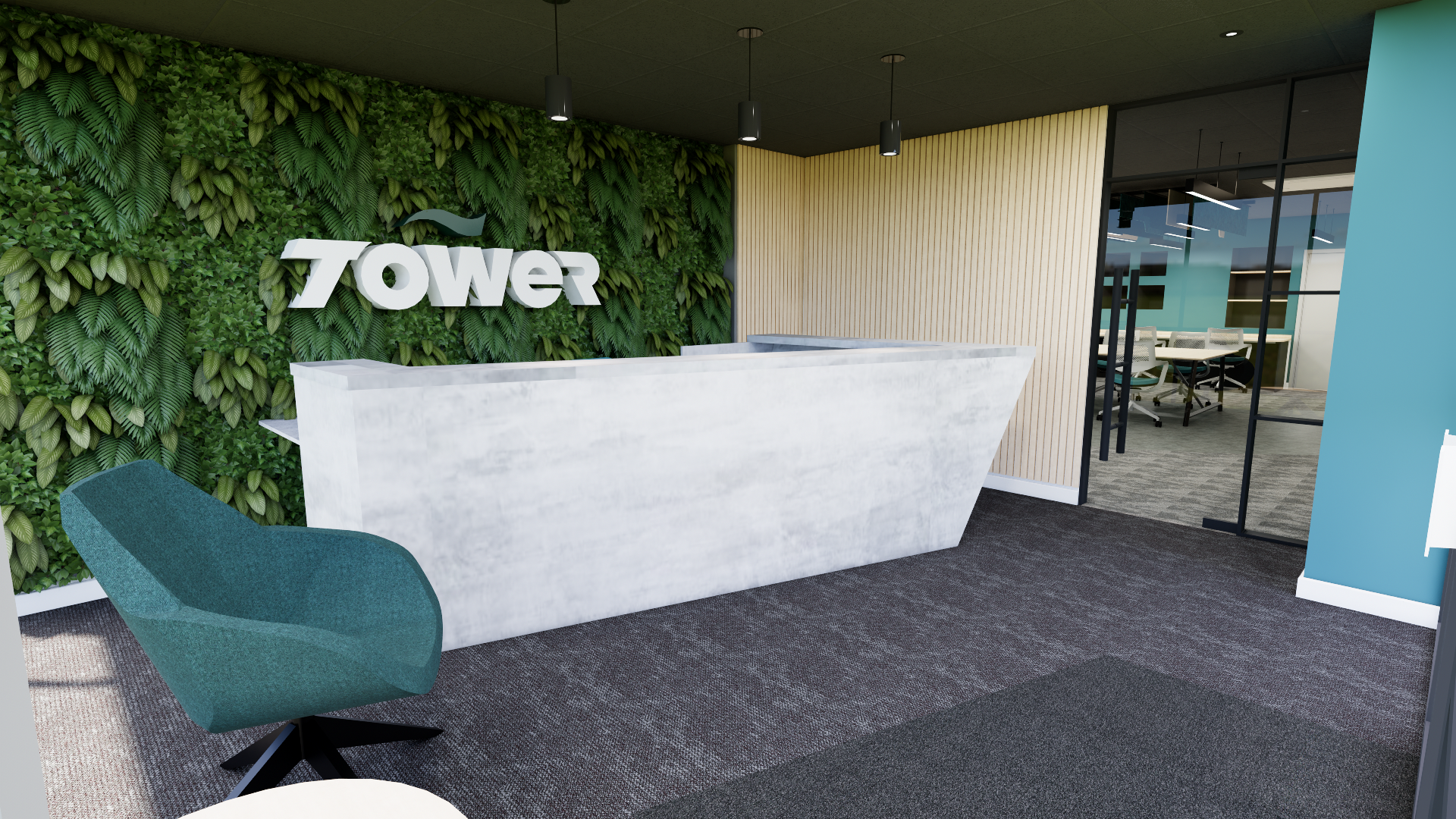 Bespoke Office Reception Desks and Counters by Brookhouse