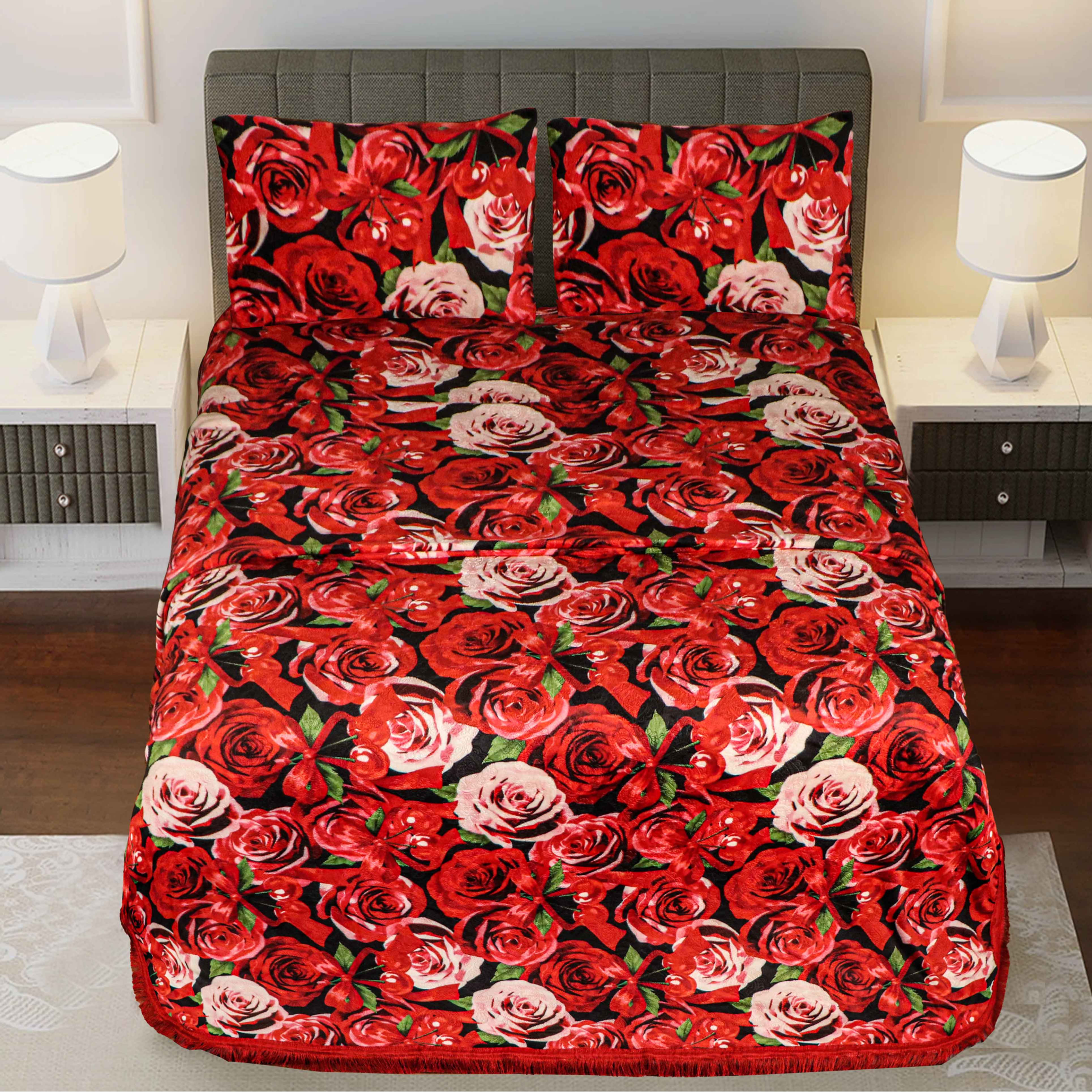 Flannel 4-Pcs Bed Cover Set