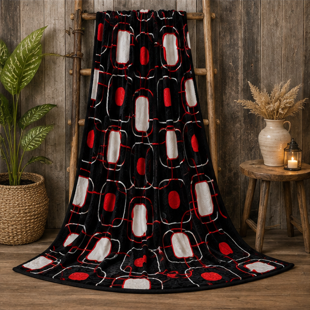 Glorious 1-Ply Double Bed Flannel Blanket 1100 gram