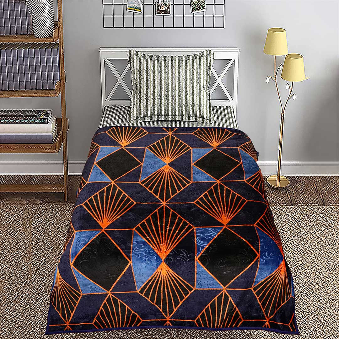 Fleece 1-Ply Single Bed Blanket-HBK-Kite