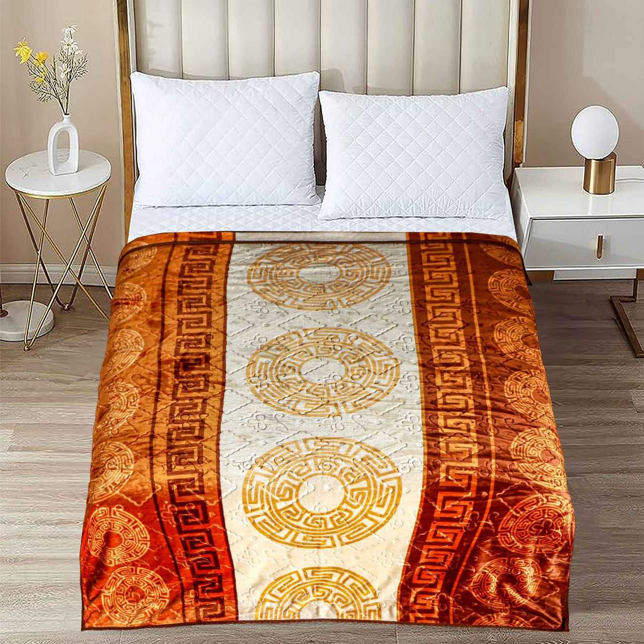 Cloudy Flannel 1-Ply Double Bed - Golden