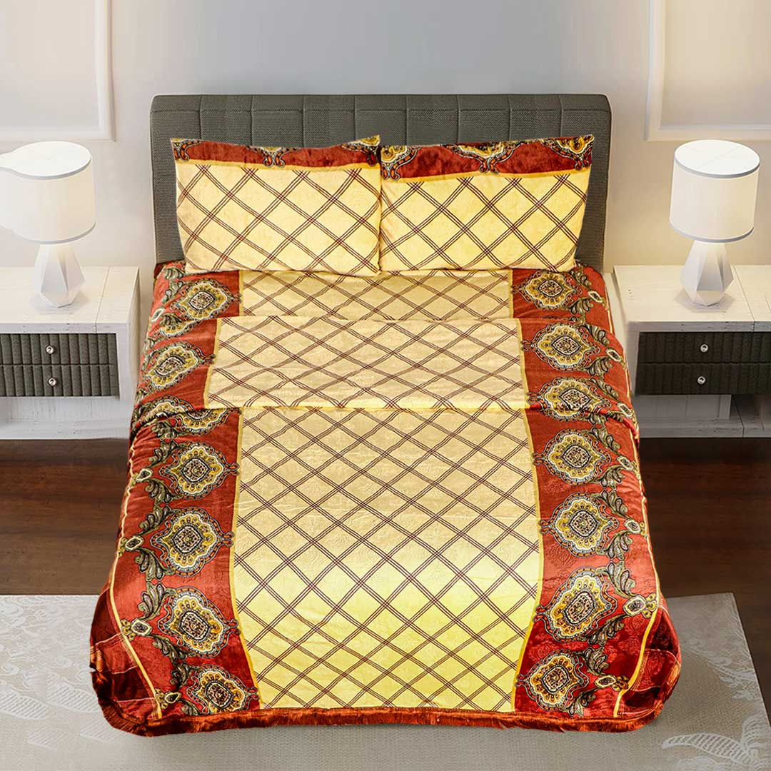 Flannel 4-Pcs Bed Cover Set