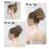 Thumbnail: EllePeri Large Messy Bun Hair Piece Wavy Curly Scrunchies Synthetic Chignon Ponytail Hair Extensions Thick Updo Hairpieces fo