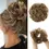 Thumbnail: EllePeri Large Messy Bun Hair Piece Wavy Curly Scrunchies Synthetic Chignon Ponytail Hair Extensions Thick Updo Hairpieces fo