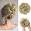 Thumbnail: EllePeri Large Messy Bun Hair Piece Wavy Curly Scrunchies Synthetic Chignon Ponytail Hair Extensions Thick Updo Hairpieces fo