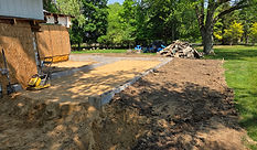 Backfilling and grading for an additon