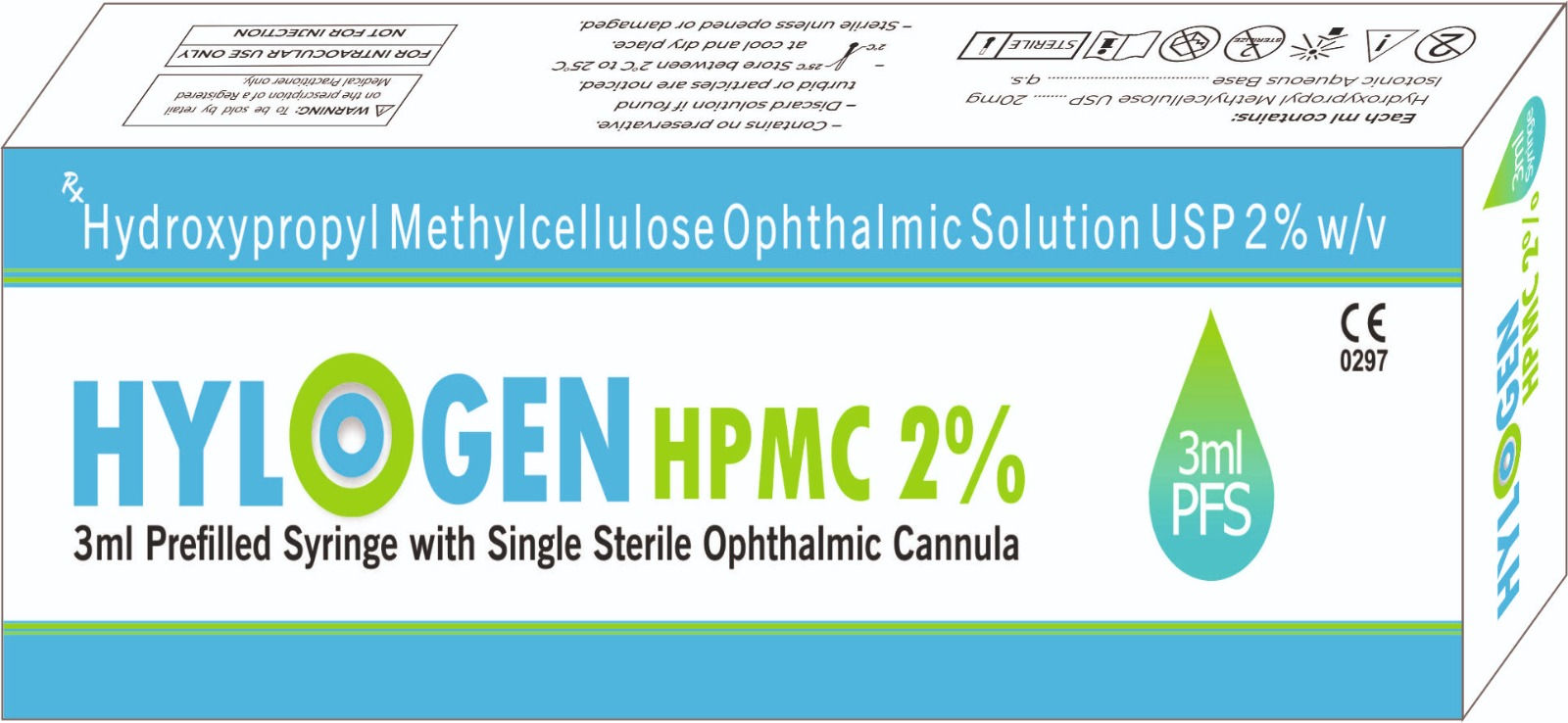 Hylogen HPMC 2% 3ml PFS