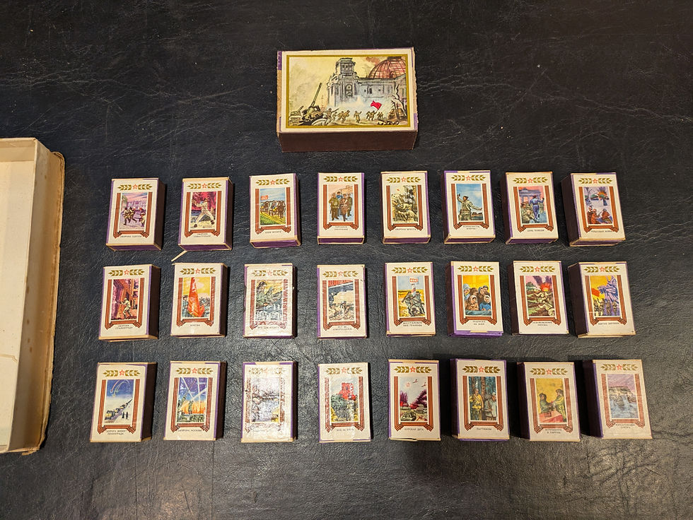 Thumbnail: Vintage Soviet WWII Commemorative Matchbox Set – 1945–1975 Victory Anniversary