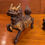 サムネイル： Pair of Qilin Statues – Bronze/Resin Composite with Brass-Tone Detailing