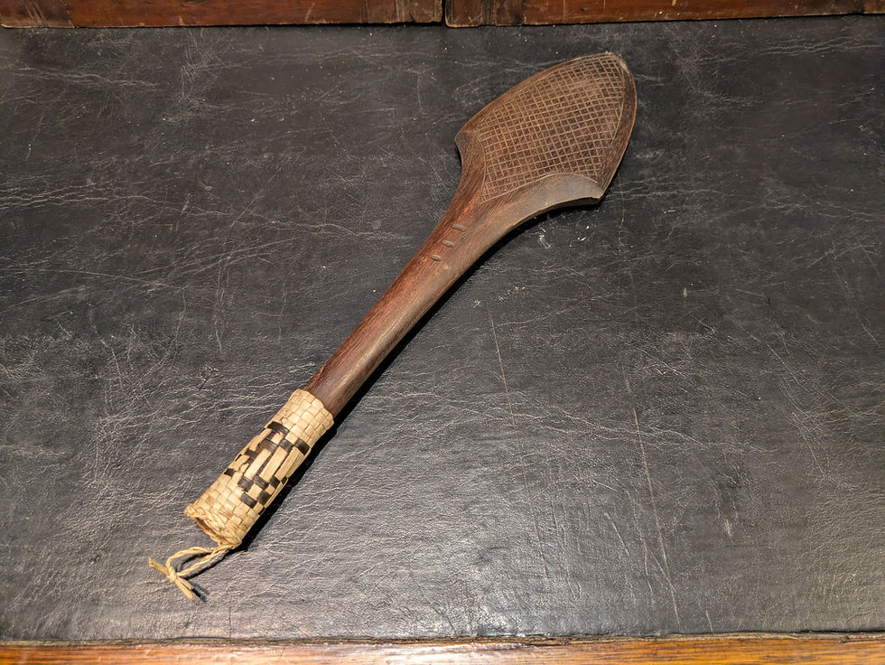 Миниатюра: Antique Papua New Guinea Carved Wooden Paddle Club – c.1910