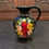 Thumbnail: Vintage Hand-Painted Black Ceramic Jug / Vase – German Folk Art Floral Decoratio