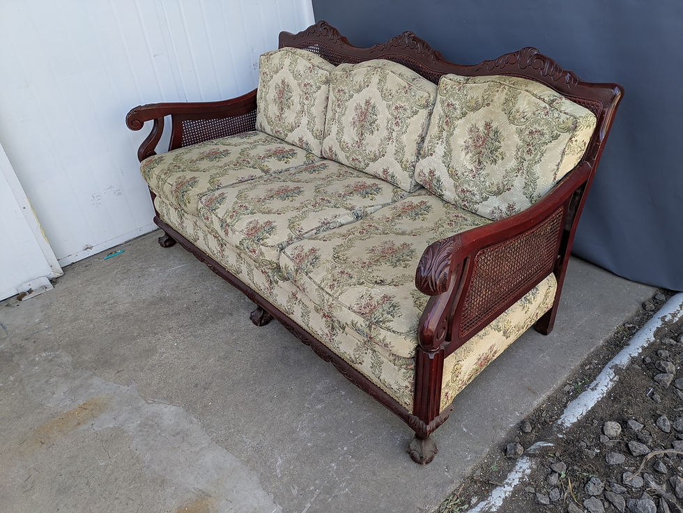 Прев'ю: Vintage Timber Lounge Suite – Sofa & Two Armchairs (Set)