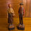 Miniature : Vintage Hand-Carved Folk Art Figurine Pair – Elderly Man & Woman
