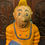 Thumbnail: Large Hand-Carved Tintin in Space Wooden Statue with Snowy – 42cm – 1980s–1990s