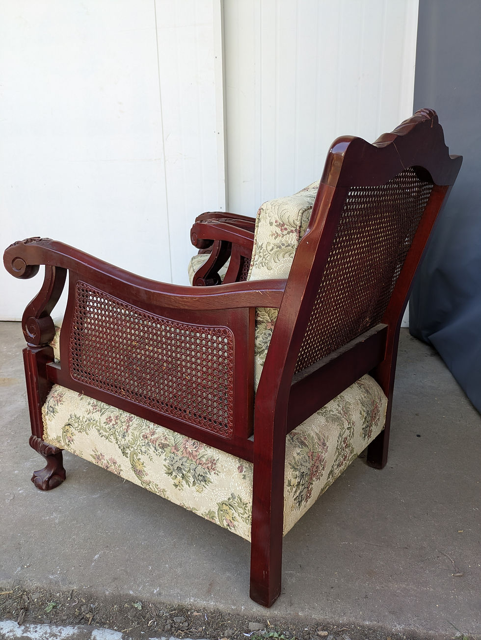 Миниатюра: Vintage Timber Lounge Suite – Sofa & Two Armchairs (Set)