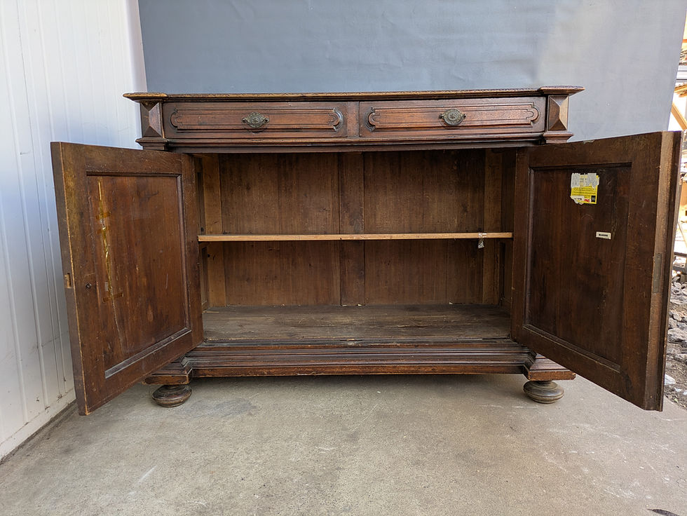 Miniature : Carved Timber Sideboard / Cabinet – Vintage