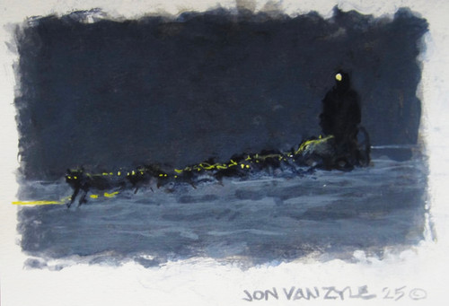 自作絵画「midnight dream」 Midnight Run - Original Acrylic Sketch | JVZ Shop