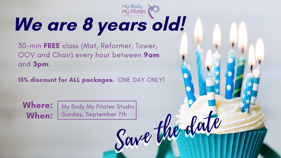 My Body My Pilates turns 8 - Open House Event September 7th 2025