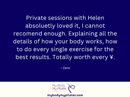 Private Pilates sessions in Tokyo with instructor explaining body mechanics