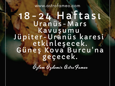 18-24 Ocak 2021 Haftasında Burçlar