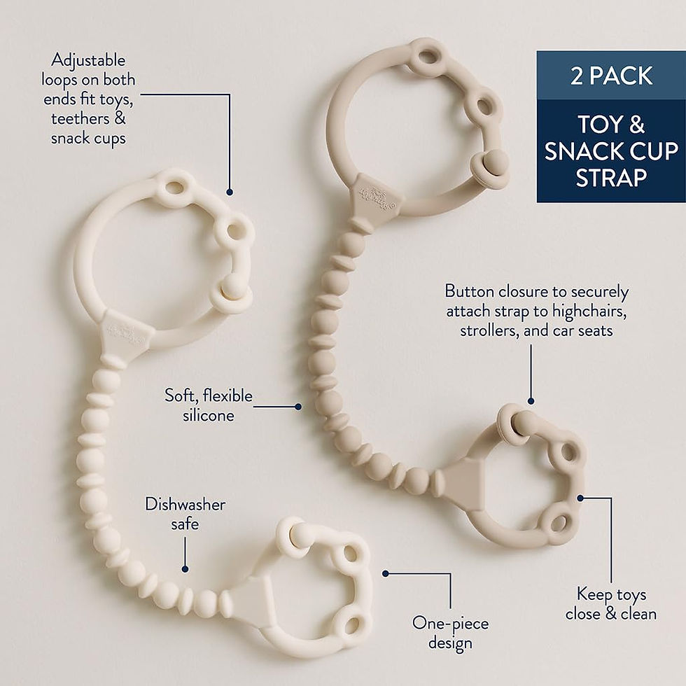 Thumbnail: Itzy Strap™ Silicone Baby Tether for Toys & Snack Cups