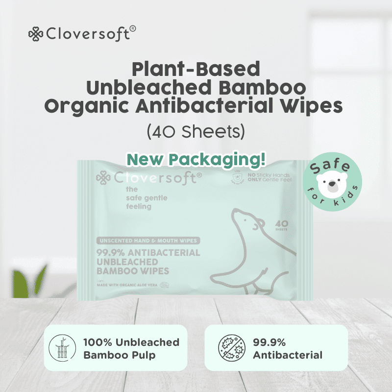 Thumbnail: [6 Packs x 40 sheets] Cloversoft Organic Antibacterial Wipes
