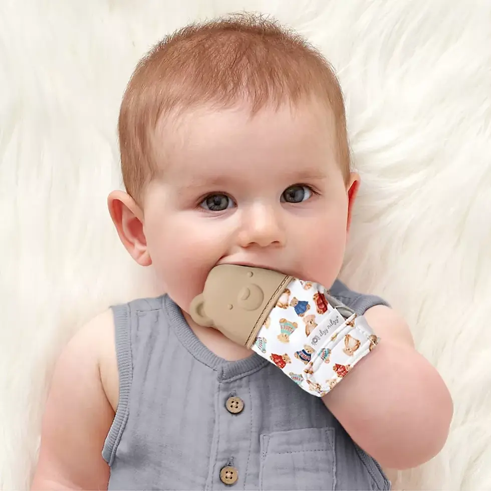 縮圖：Itzy Mitt® Teething Mittens - Brown Bear