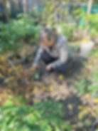 Jackie James, digging. Photo courtesy of Jackie James
