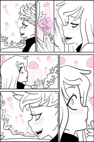 sapphic comic series page outline