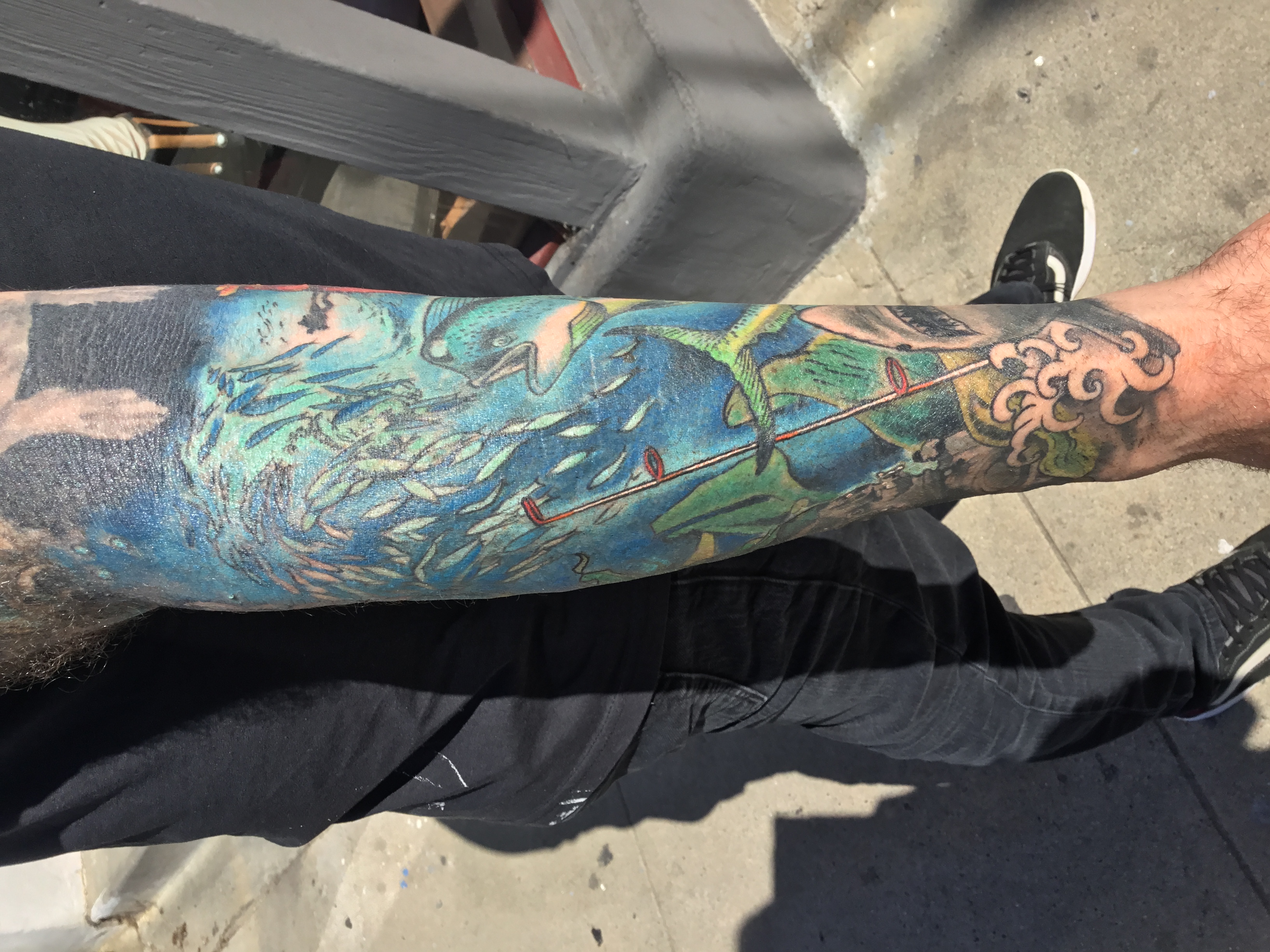Sam's underwater half sleeve