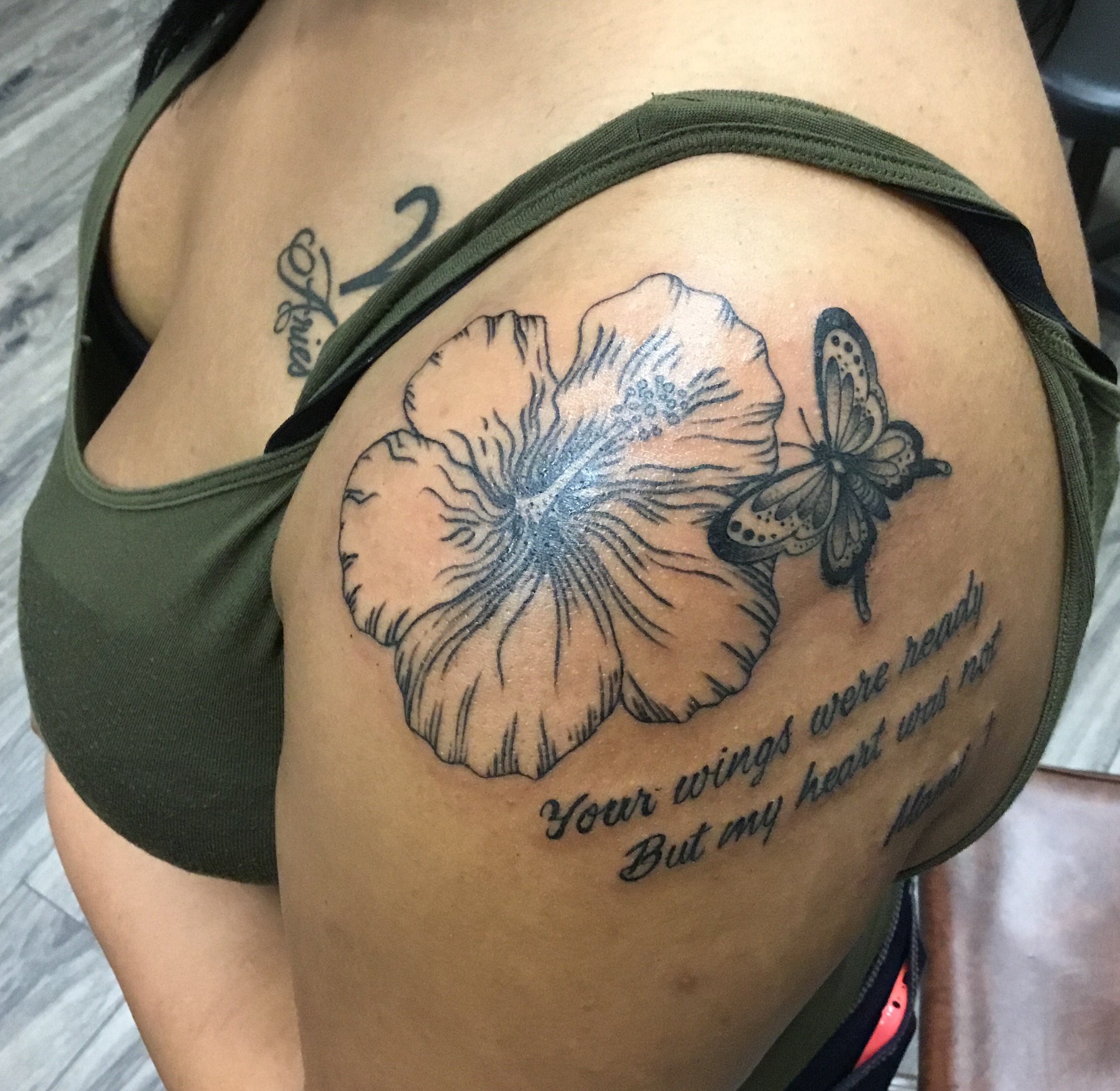 Natailia's hibiscus and butterfly