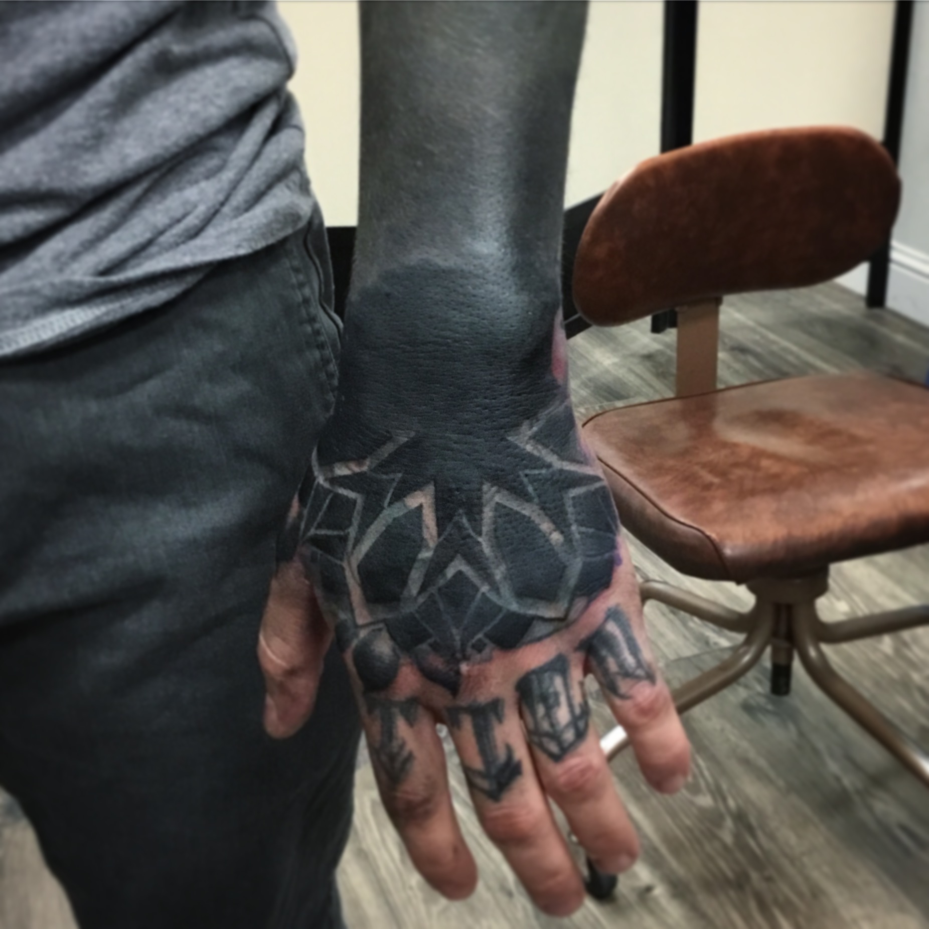 Josh's hand