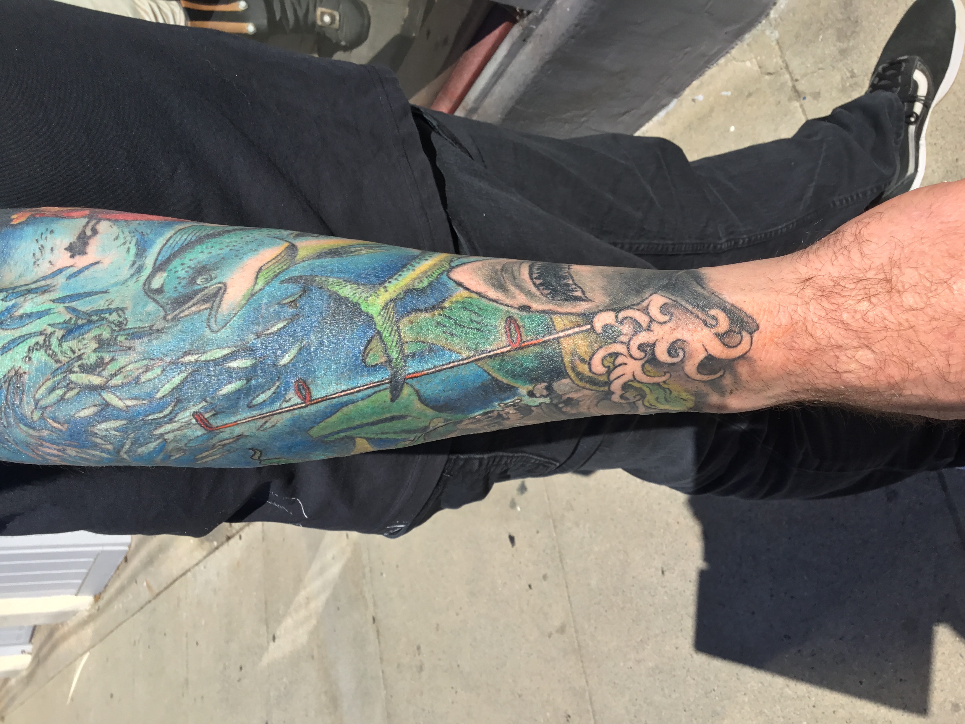 Sam's underwater half sleeve