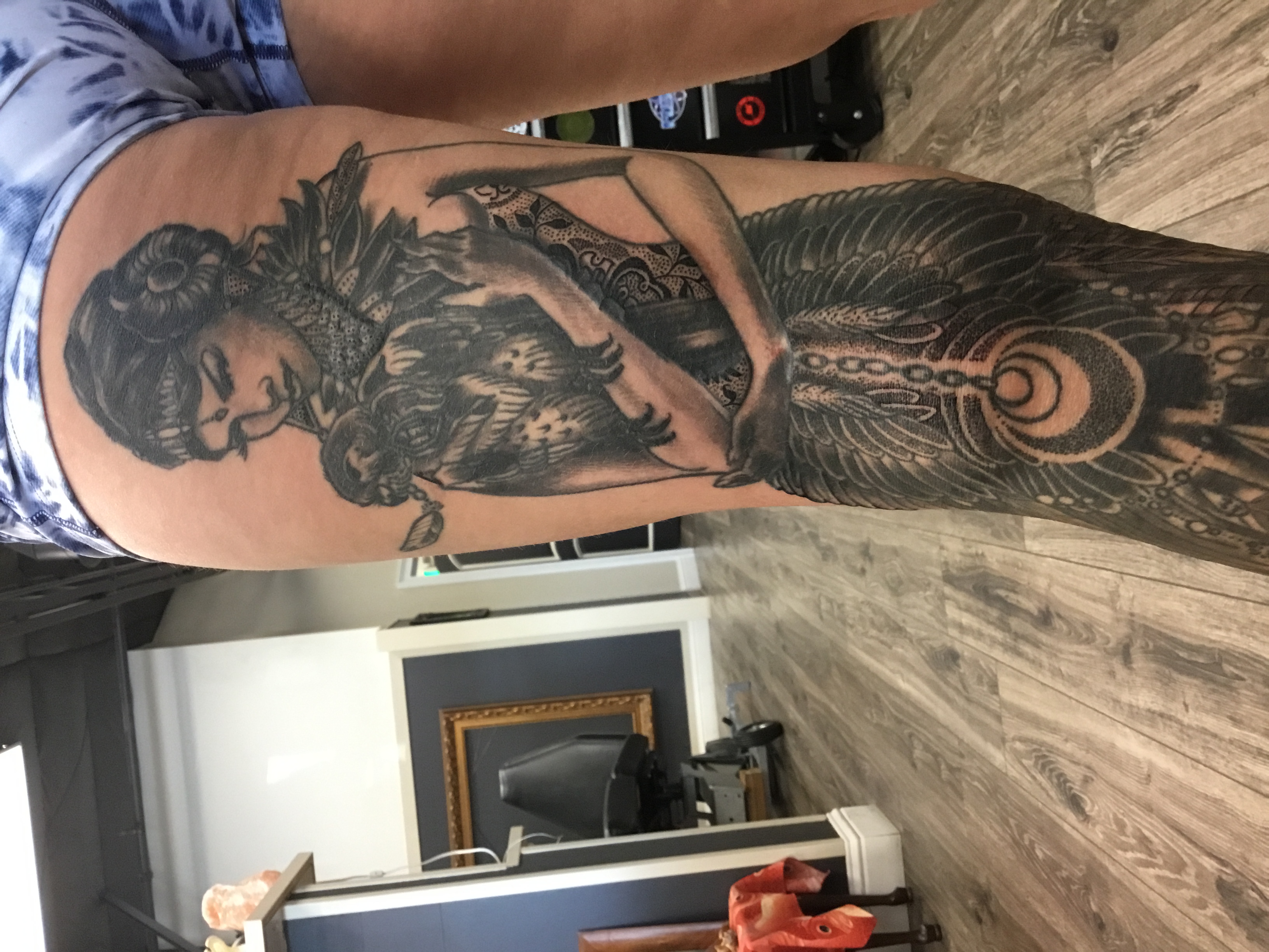 Felicity's completed leg