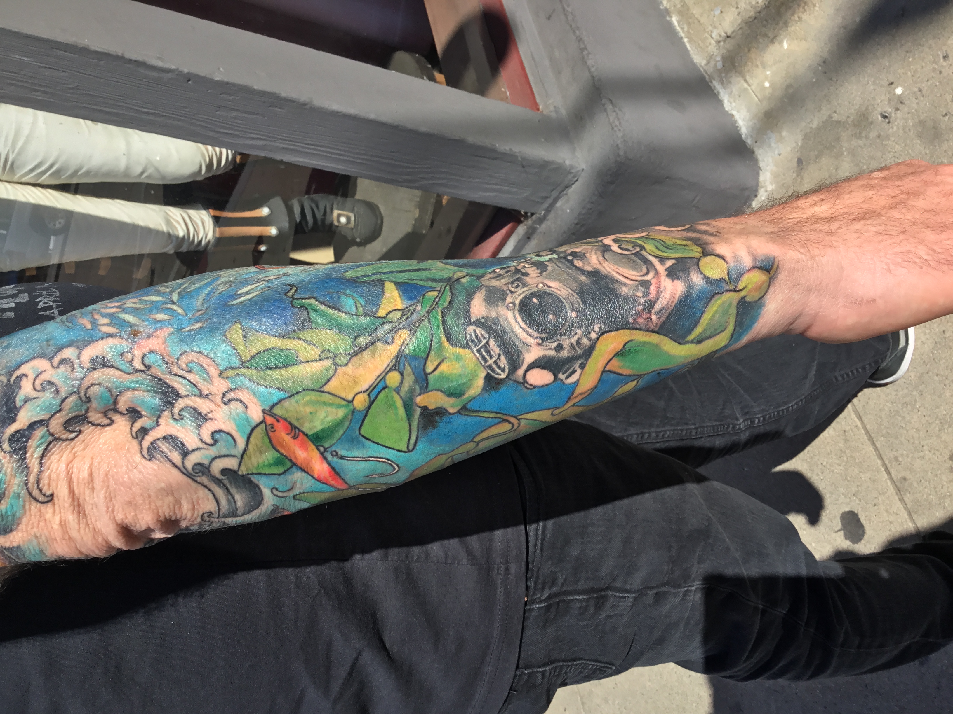 Sam's underwater half sleeve