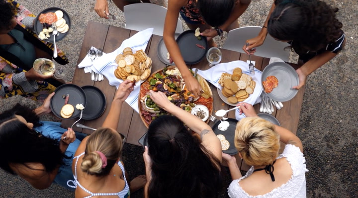 Arranged Food and Objects