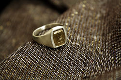 טבעת עבודת קודש, כסף וזהב