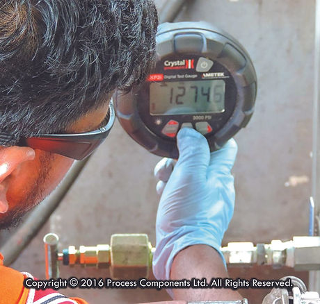 Oil and Gas industry instrumentation is inspected and certified