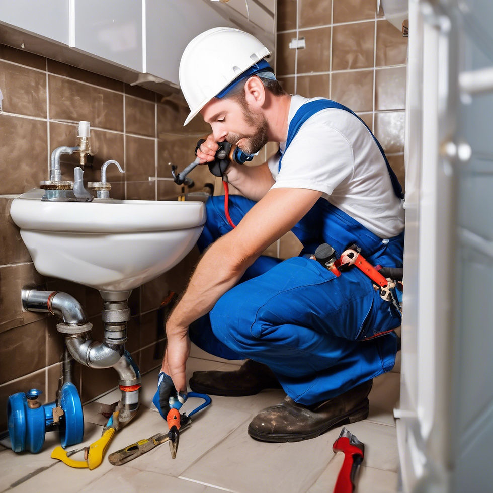 Close-up view of a P-trap under a sink
