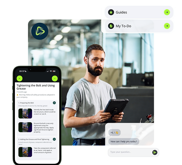 Manufacturing specialist using TemsAI to create smart digital worms and automate workflows