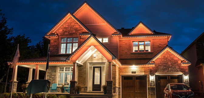 smartglow lights, smartglow, house LED, Christmas Lights, Exterior House LED, Exterior House Colors, Gemstone Lights, LED House Lights, LED Houselights, Orange House LED